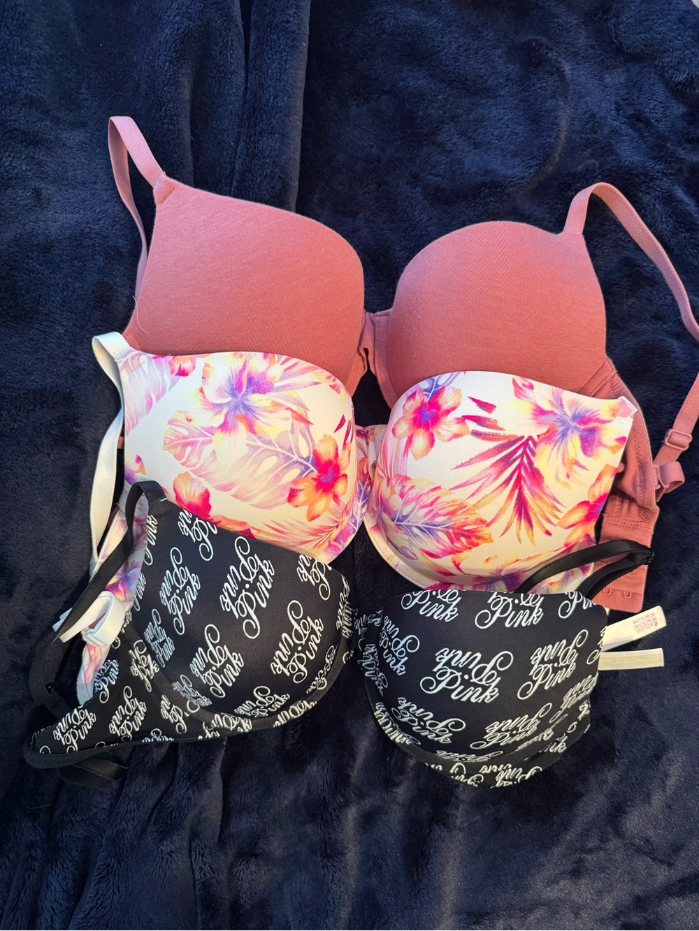 Bundle of 3 victorias secret Wear Everywhere Push-up Bras
